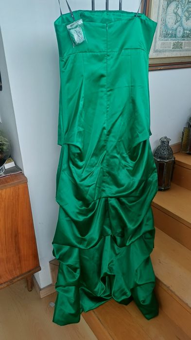 Vestido comprido verde Mocho Heredia T42 Espanha