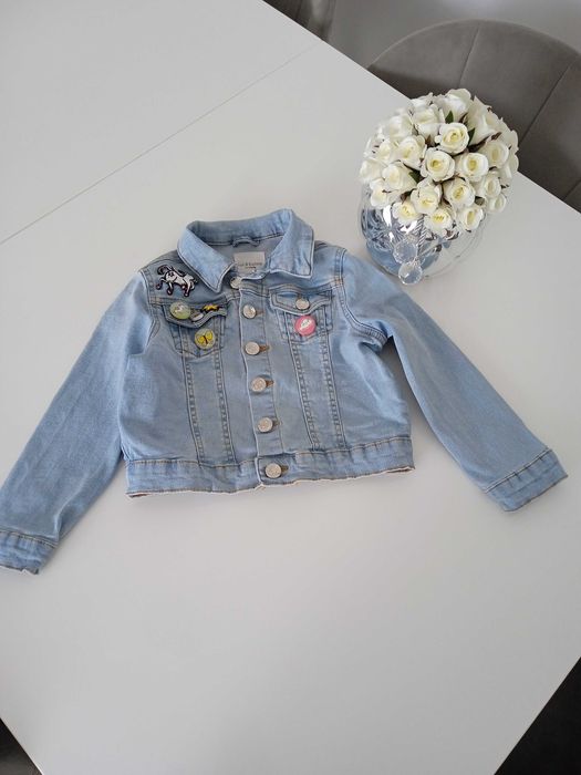 Kurtka jeans dla dziewczynki 116