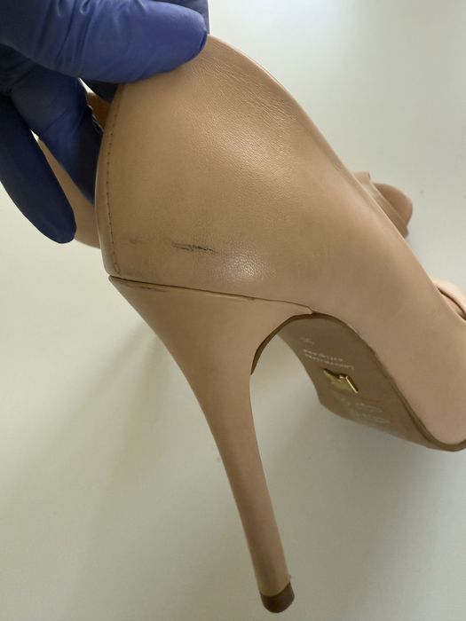 Szpilki Kazar kremowe