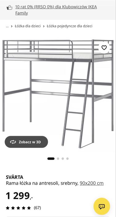 Łóżko ikea svarta