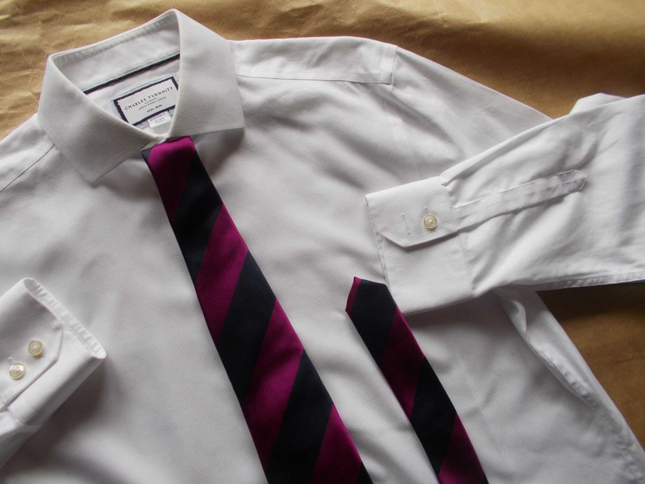 -M- CHARLES TYRWHITT Premium Nowa Koszula Męska M 40 cm UK + Krawat