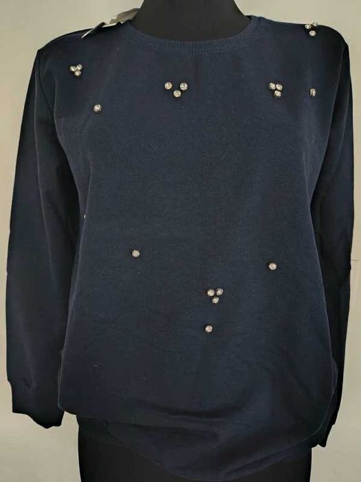 Granatowa bluza z cyrkoniami r.40-42