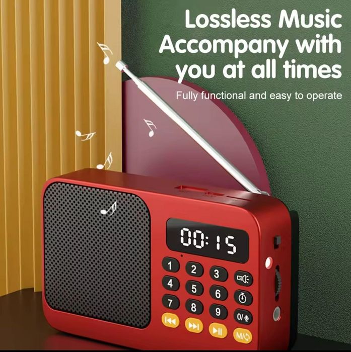 Радиоприемник Bluetooth-колонка LED-дисплей MP3-плеер USB Радио FM