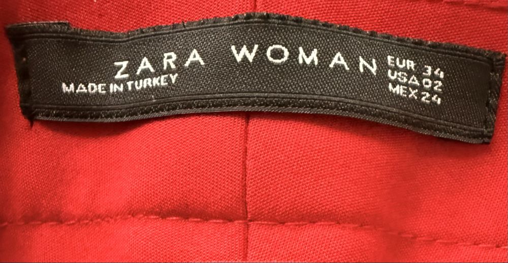 Spodnie czerwone Zara