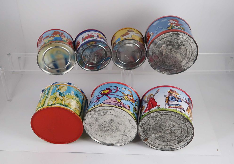 Conjunto de 7 caixa de Brinquedos Musicais de Lata