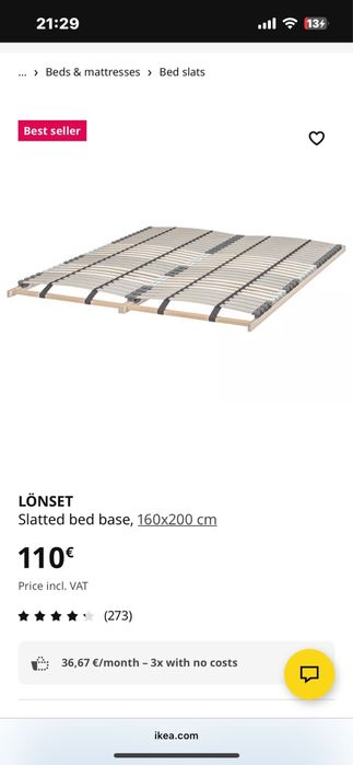 Cama “MALM” IKEA com colchão