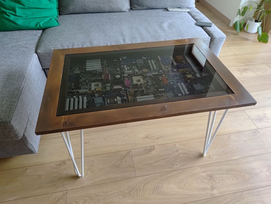 Stolik kawowy LED loft nowoczesny