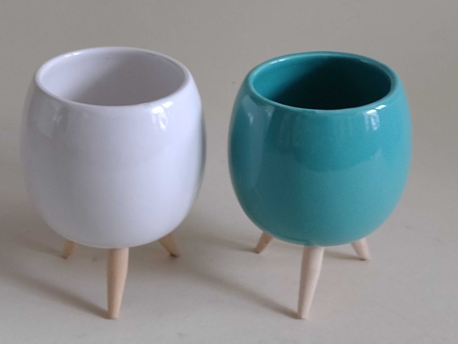 Świeczniki ceramiczne - para