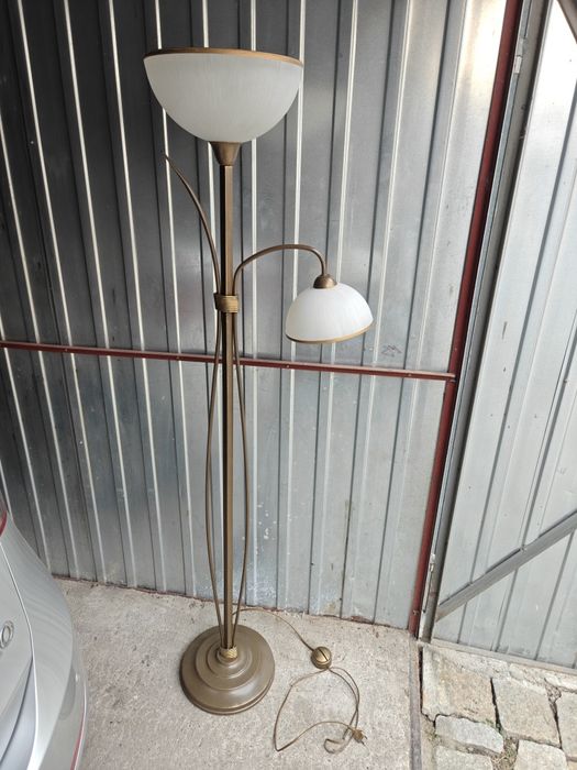 Lampa stojąca na 2 żarówki 170 cm Włącznik nożny