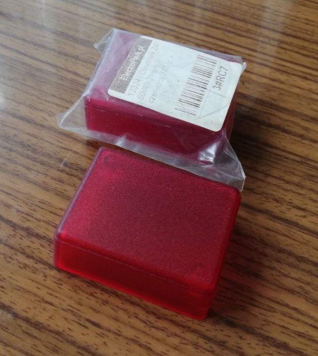 3x Etui Obudowa Pudełko na Elektronikę np. Arduino Nano czerwona