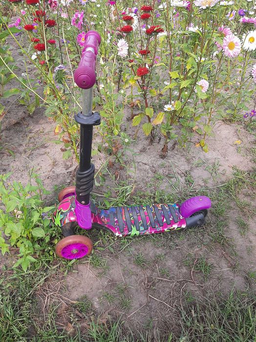 Самокат Scooter Божа корівка фіолетовий