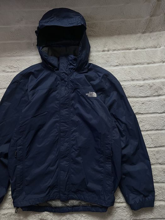 The North Face (L) Rain Jacket чоловіча вітровка темно-синя на мембрані водонепроникна куртка курточка