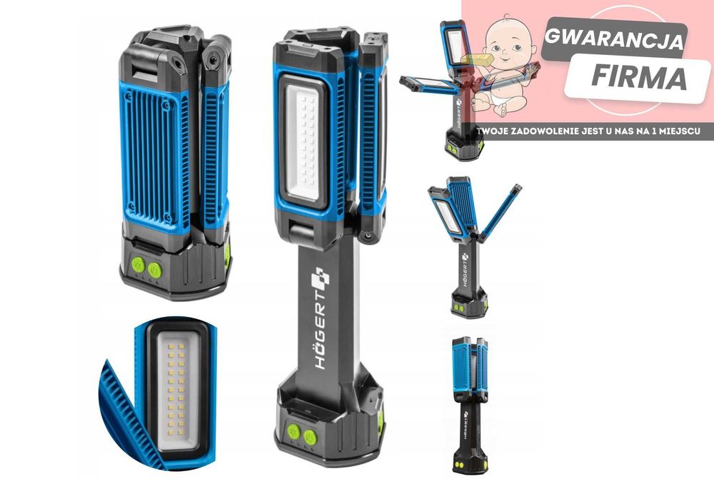 Naświetlacz LED IP54 Högert akumulatorowy 7000lm | NOWY |