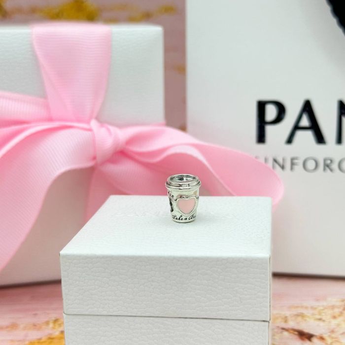 Срібна намистина шарм "Кава з собою" Pandora (Пандора) 797185EN160