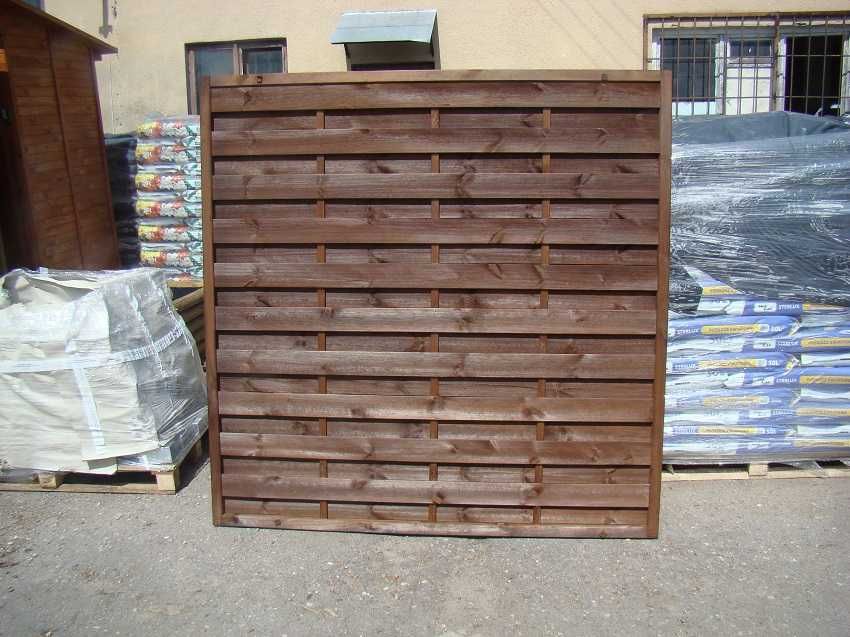 Płoty drewniane zasłonowe, lite, solidne, impregnowane 180x180cm ZPD