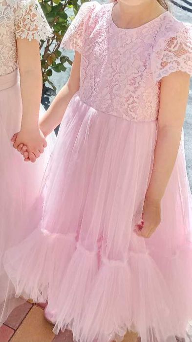 Плаття фатин рожеве 5-6 років 116 Жіночий Бюстгалтер ліф