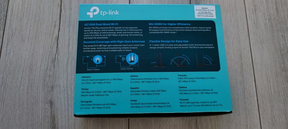 TP-LINK Karta sieciowa Archer T4U Plus USB AC1300