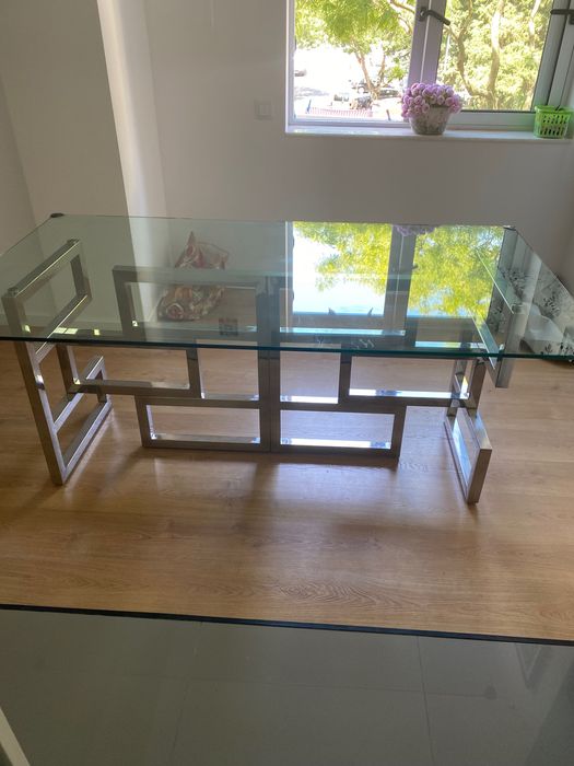 Mesa em vidro de sala de jantar