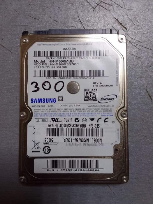 Жорсткий диск для ноутбука 500Г