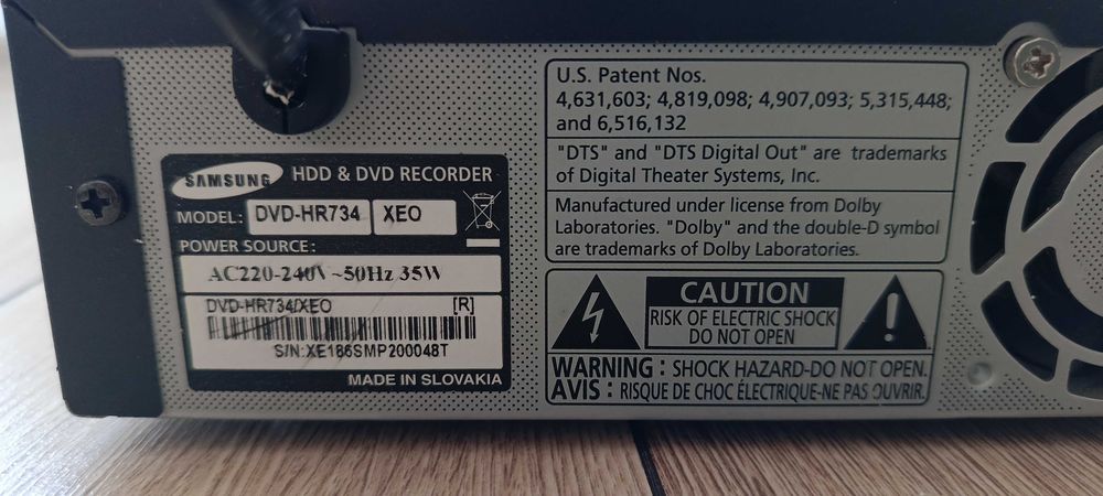 Samsung DVD-HR734, pilot