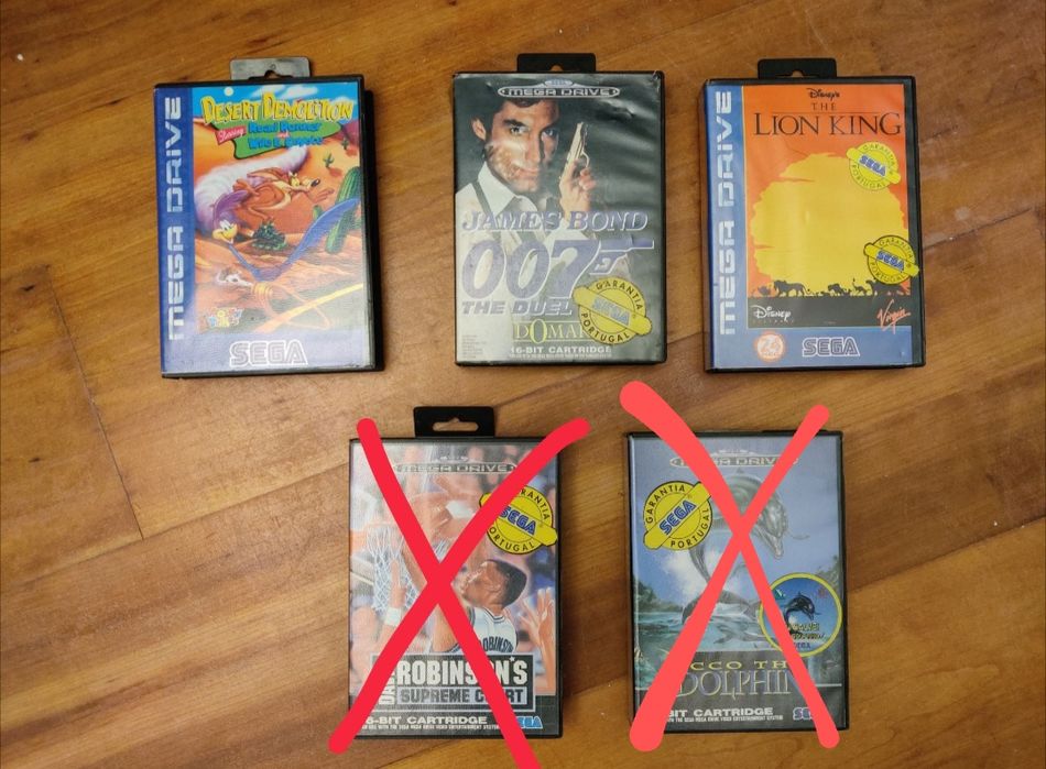 Vários jogos da Sega para Mega Drive