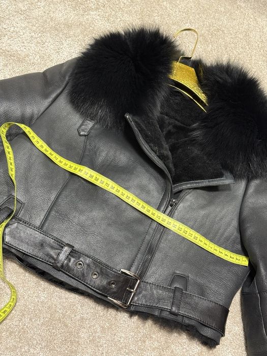 Дублёнка натуральная мех песца овчина