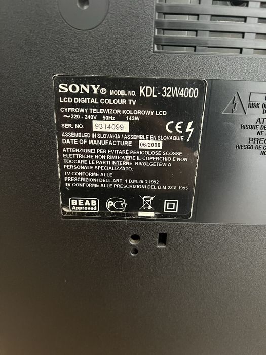 Televisão Sony 32 Polegadas
