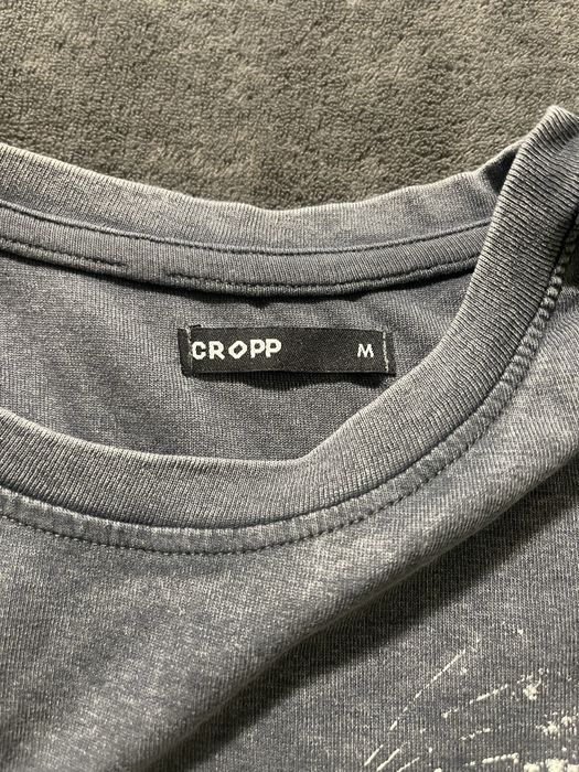 Серая футболка/топик  Cropp в стиле Grunge / Y2K