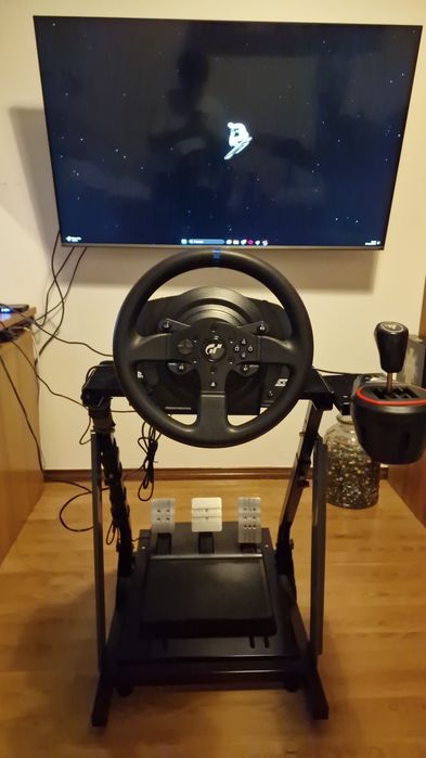 Setup simulador com thrustmaster t300rs gt e th8s