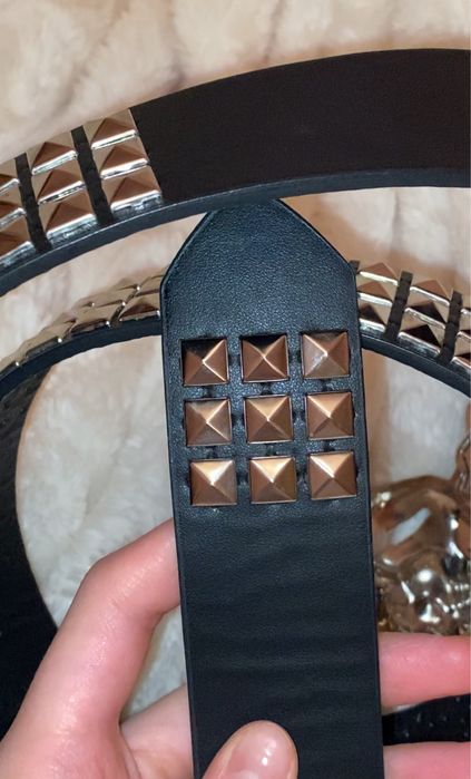 Ремень с заклепками в готическом стиле для мужчин и женщин