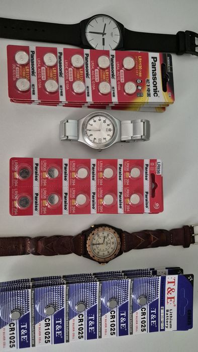 Pilhas de relógio LR1130, LR936, CR1025