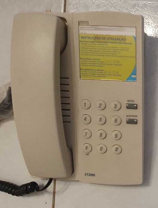 Telefone vintage fixo, Elotécnico ET2000 - 1999