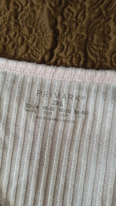 Теплий піжамний рожевий комплект Primark в рубчик