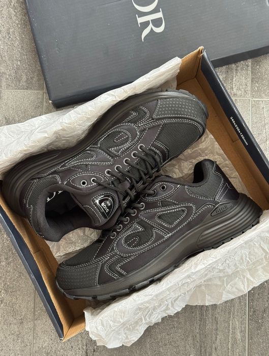 Топ Модель! Кросівки Dior B30 x Stone Island Black, Діор б30 Чорні, Чоловічі dior