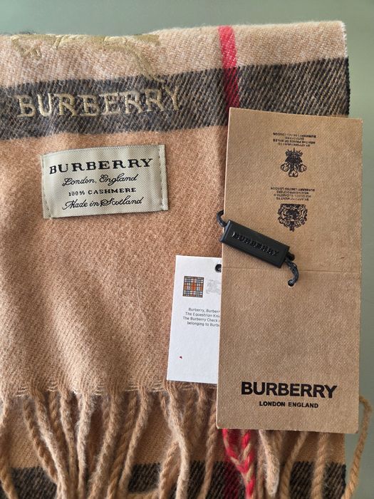 Szalik Burberry - 100% kaszmir