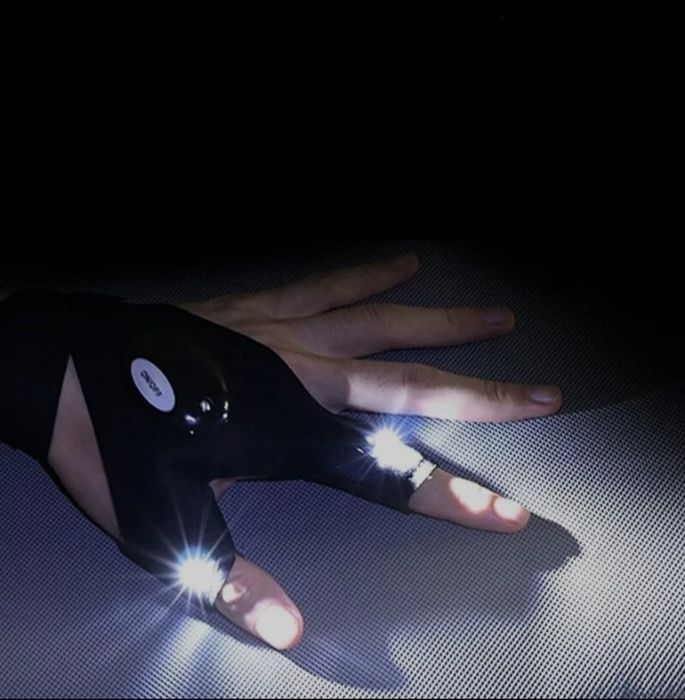 Рукавички з підсвіткою, ліхтарик