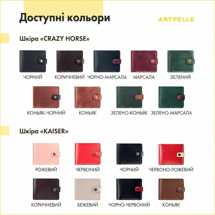 Гаманець з натуральної шкіри, ручна робота. Кошелек, портмоне