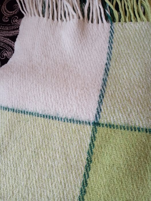 Плед, Vladi,зелений,  вовна, 140*190см