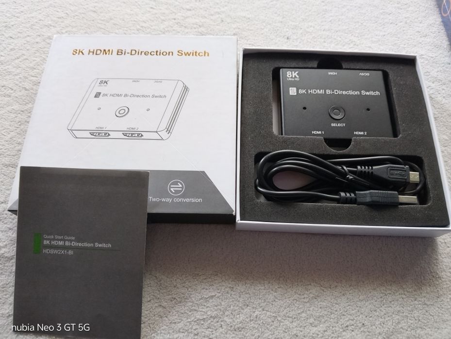 Switch HDMI 2.1 8K 60Hz Dwukierunkowy + GRATIS Video Grabber 4K