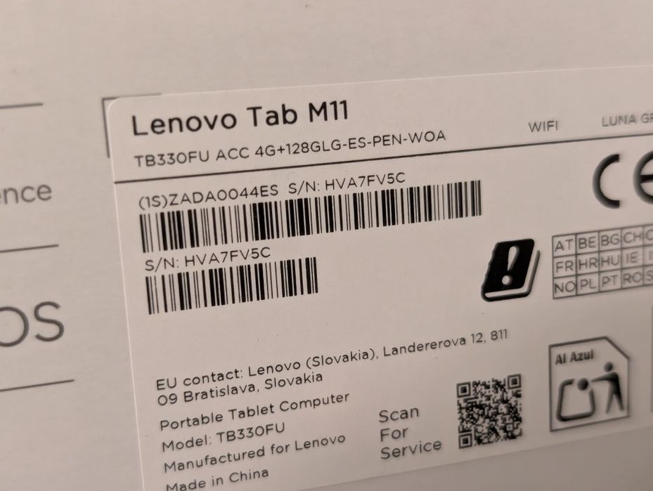 Tablet Lenovo Tab M11 com Stylus Pen - Novo selado com fatura e garant