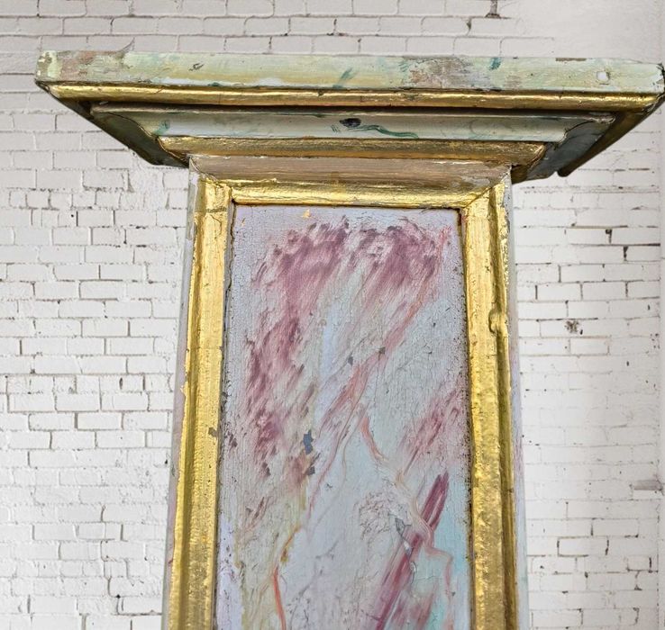 Par de antigas colunas em madeira maciça