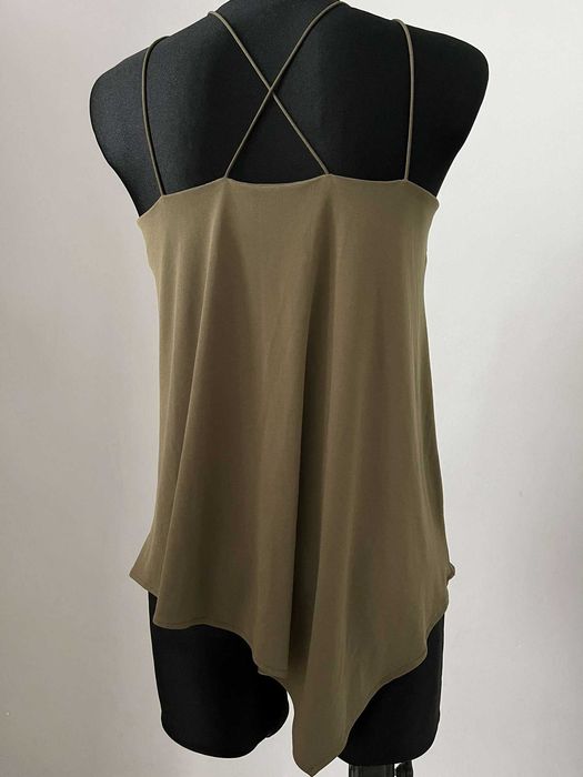 Letnia elegancka Bluzka khaki na ramiączkach r.M/38 Mohito