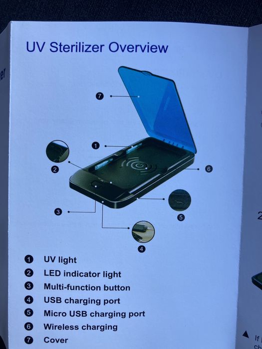 POWER BANK Sterylizator UV z ładowarką do telefonu