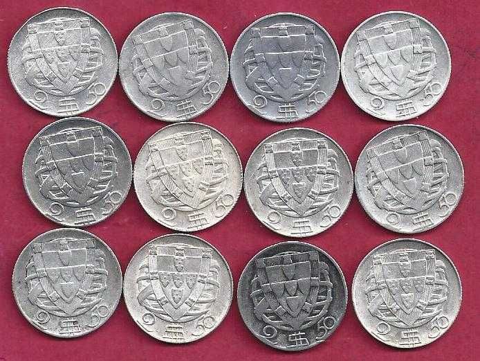 COLEÇÃO  COMPLETA   de  2$50  Escudos  12 Moedas de Prata  rara