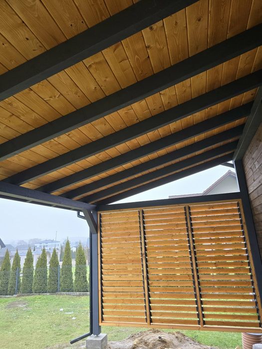 Wiaty, altany, zadaszenia tarasu, drewutnie