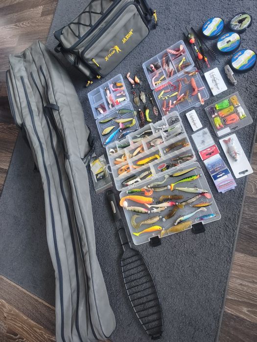 POTĘŻNY Zestaw Spinningowy + torba Jaxon +torba na wędki 140cm OKAZJA