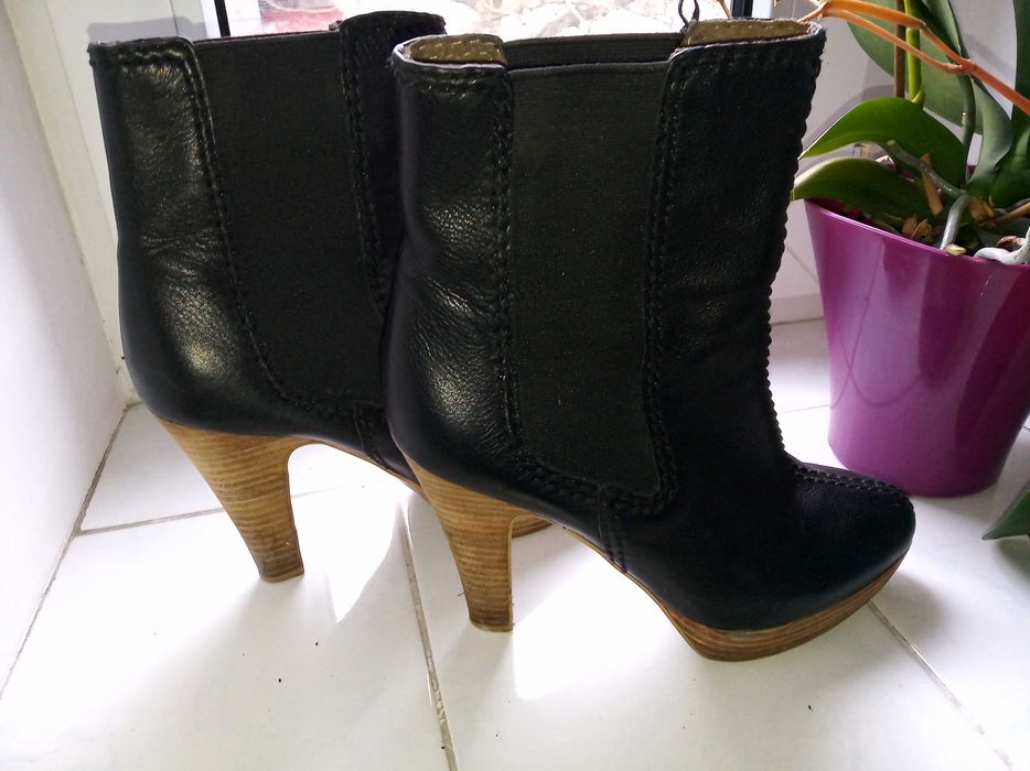 botki ze skóry ZARA r. 39