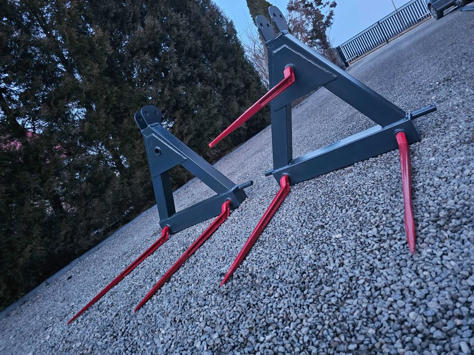zęby kute - wzmocnione 88cm widły podnośnik ładowacz do bel na tył