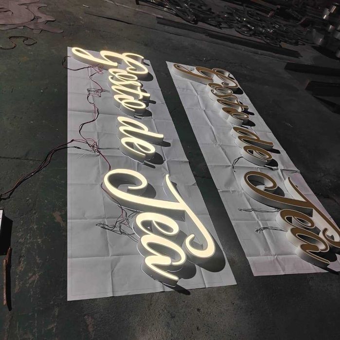 Reclamos Luminosos LED - Letras Monobloco Personalizadas 3D, Corte CNC