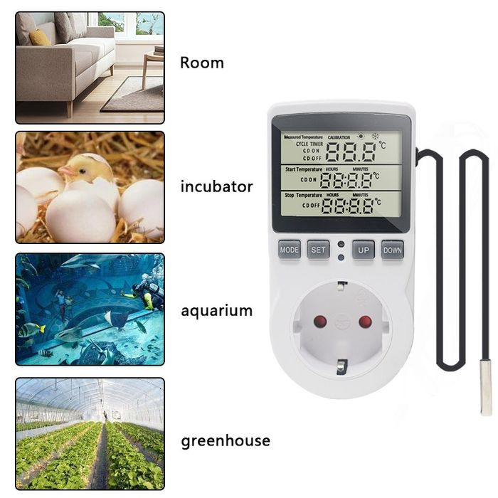 Цифровой термостат, розетка контроллер температуры для инкубатора 220В